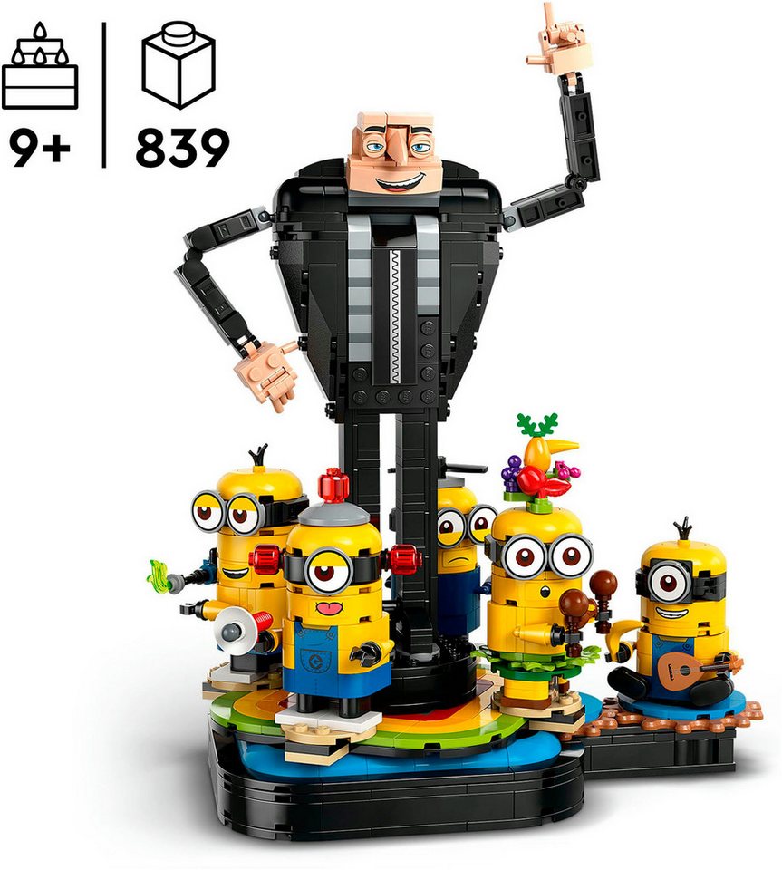 LEGO® Gru und die Minions aus LEGO® Steinen (75582), LEGO Despicable Me Konstruktionsspielsteine, (839 St), Made in Europe