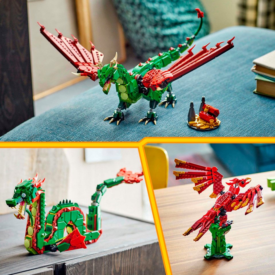 LEGO® Grüner Drache (31161), LEGO Creator Konstruktionsspielsteine, (715 St), Made in Europe