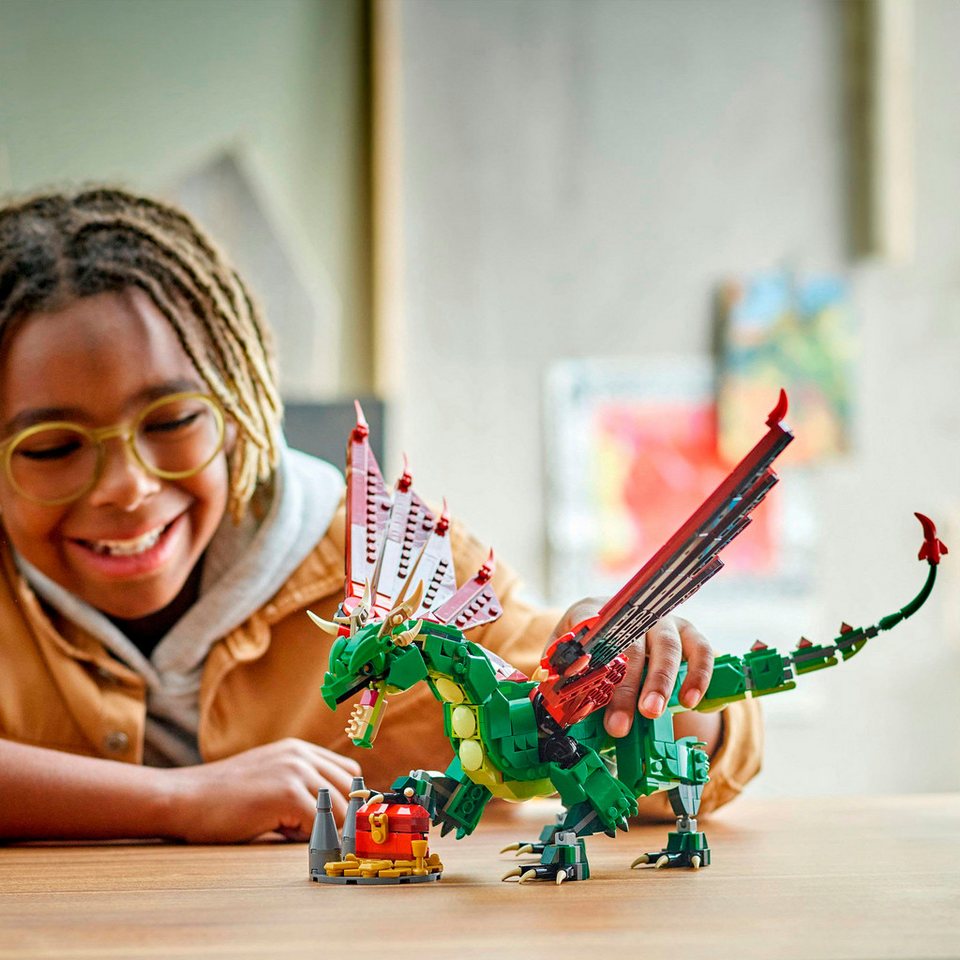 LEGO® Grüner Drache (31161), LEGO Creator Konstruktionsspielsteine, (715 St), Made in Europe