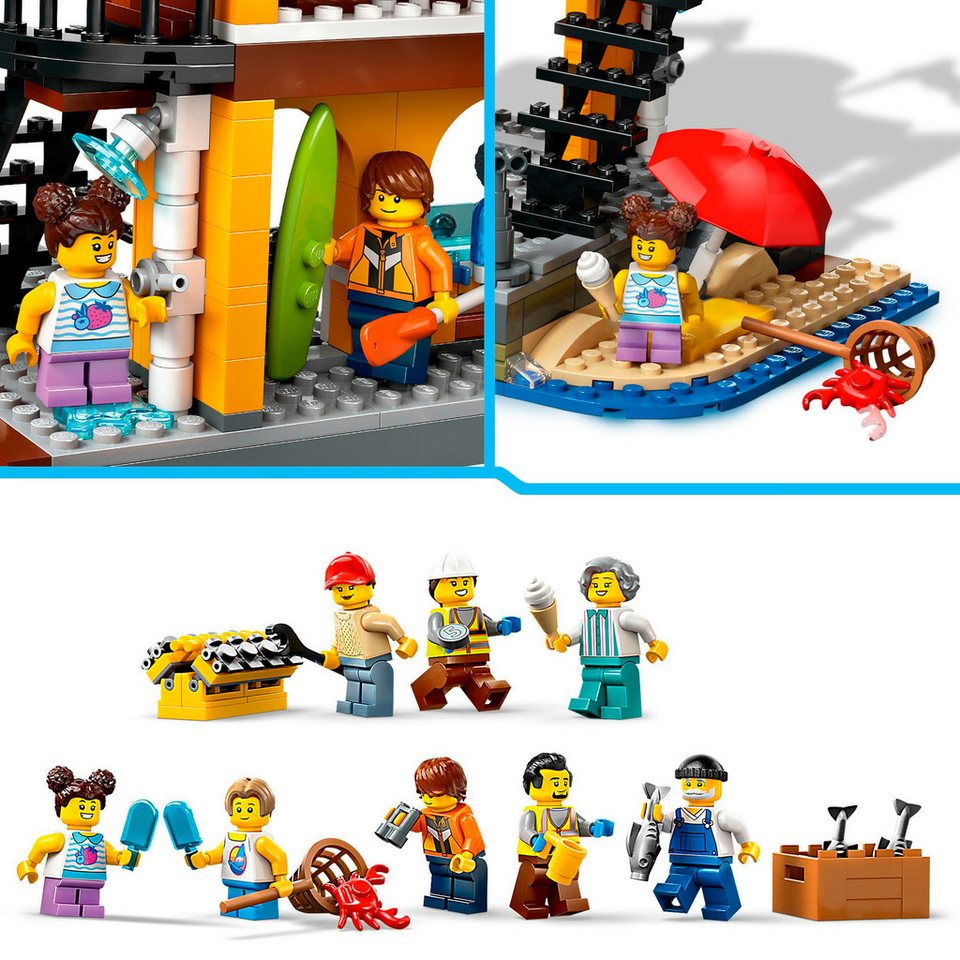 LEGO® Hafen mit Frachtschiff (60422), LEGO City Konstruktionsspielsteine, (1226 St), Made in Europe