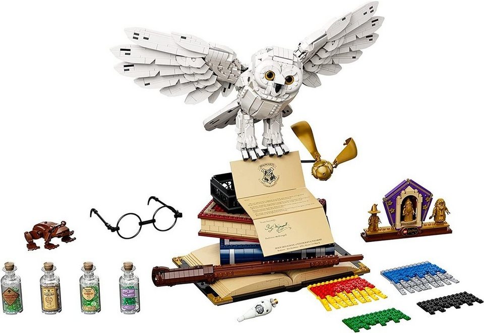 LEGO® Harry Potter Hogwarts Ikonen Eule Hedwig - Sammler-Edition (76391) Spielbausteine, (3010 St), bewegliche Elemente, verschiedene Charaktere und Artefakte