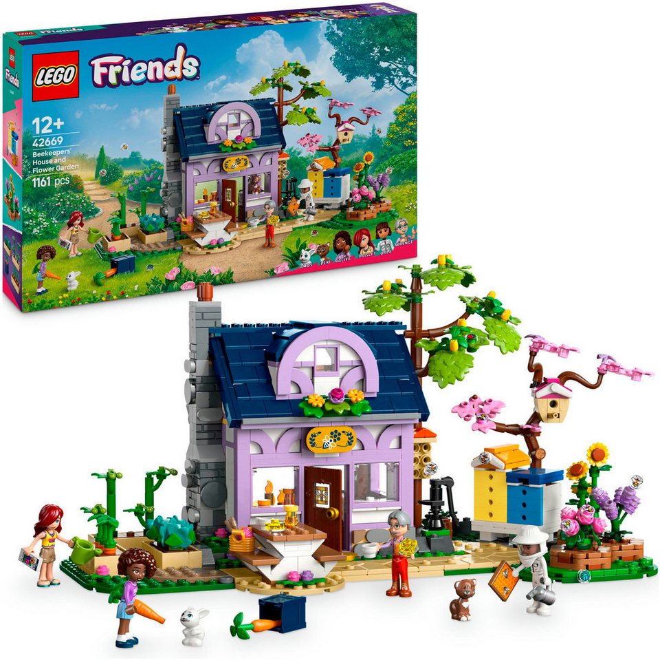 LEGO® Haus und Blumengarten der Imker (42669), LEGO Friends Konstruktionsspielsteine, (1161 St), Made in Europe