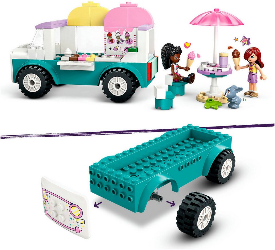 LEGO® Heartlake City Eiswagen (42644), LEGO Friends Konstruktionsspielsteine, (92 St), Made in Europe