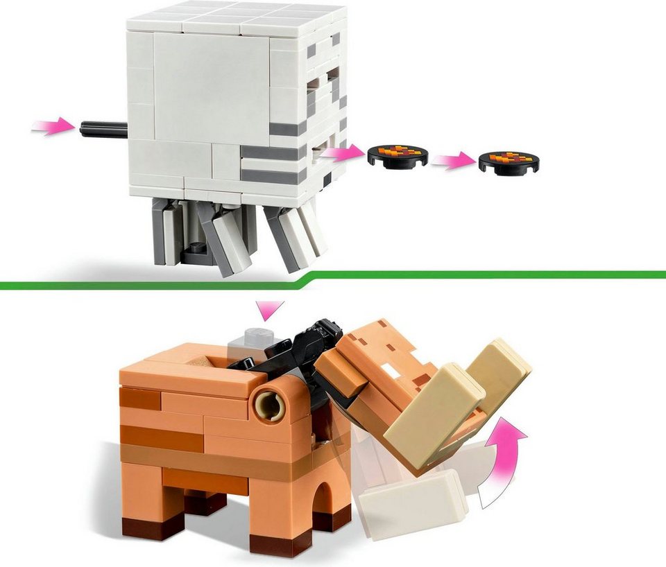 LEGO® Hinterhalt am Netherportal (21255), LEGO Minecraft Konstruktionsspielsteine, (352 St), Made in Europe