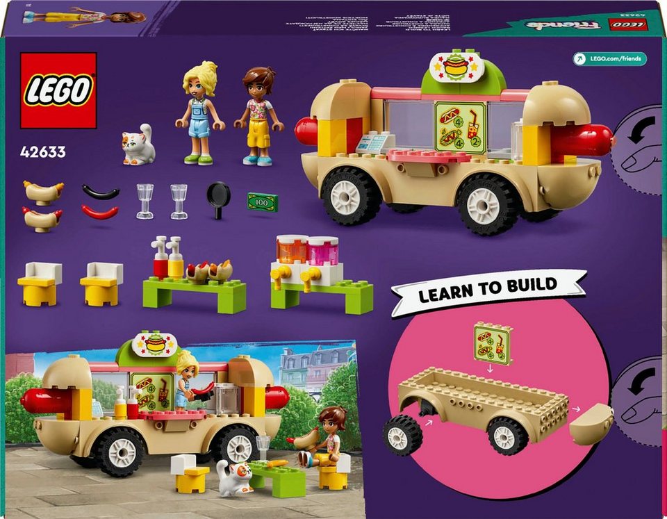 LEGO® Hotdog-Truck (42633), LEGO Friends Konstruktionsspielsteine, (100 St), Made in Europe