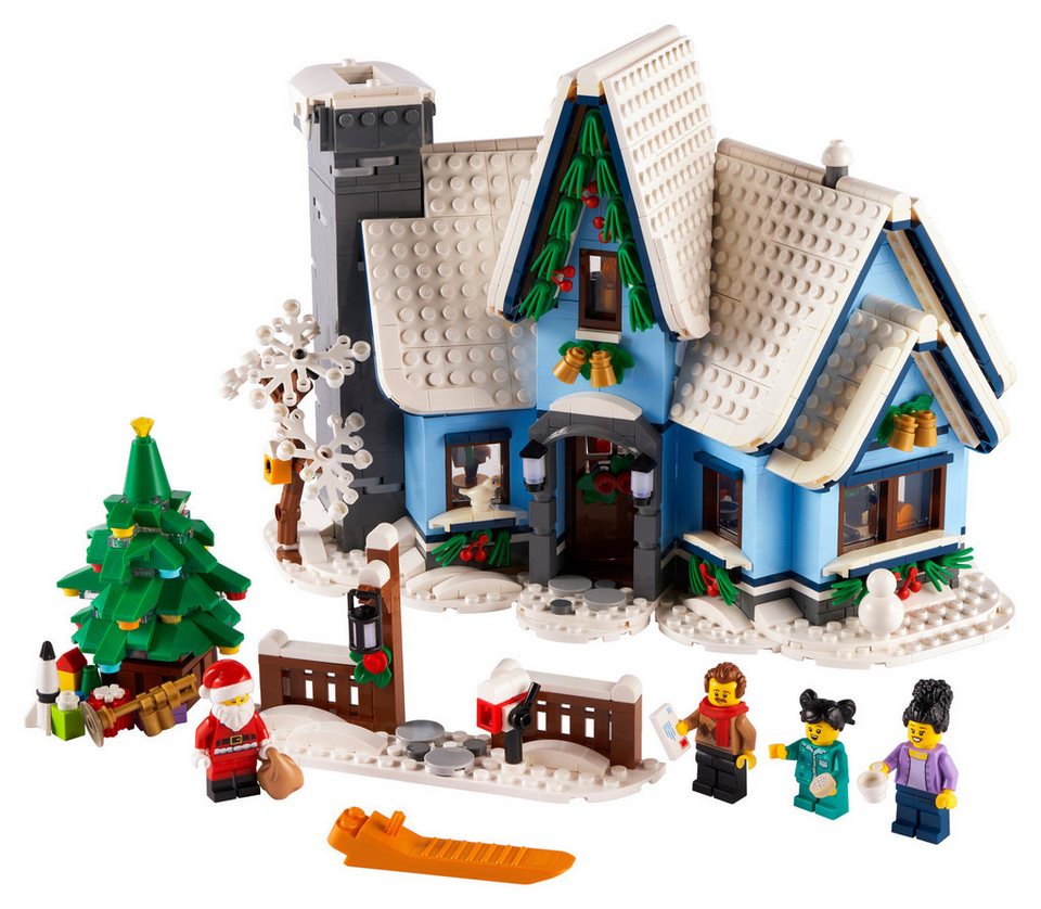 LEGO® ICONS 10293 Besuch des Weihnachtsmanns Spielbausteine, (Set, 1445 St., Set)