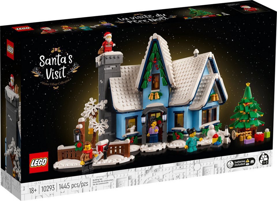 LEGO® ICONS 10293 Besuch des Weihnachtsmanns Spielbausteine, (Set, 1445 St., Set)
