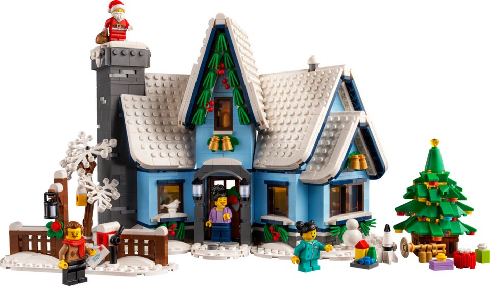 LEGO® ICONS 10293 Besuch des Weihnachtsmanns Spielbausteine, (Set, 1445 St., Set)