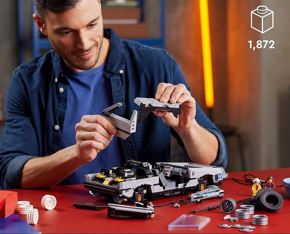 LEGO® Icons 10300 Die Zeitmaschine aus Zurück in die Zukunft Spielbausteine, (1872 St)
