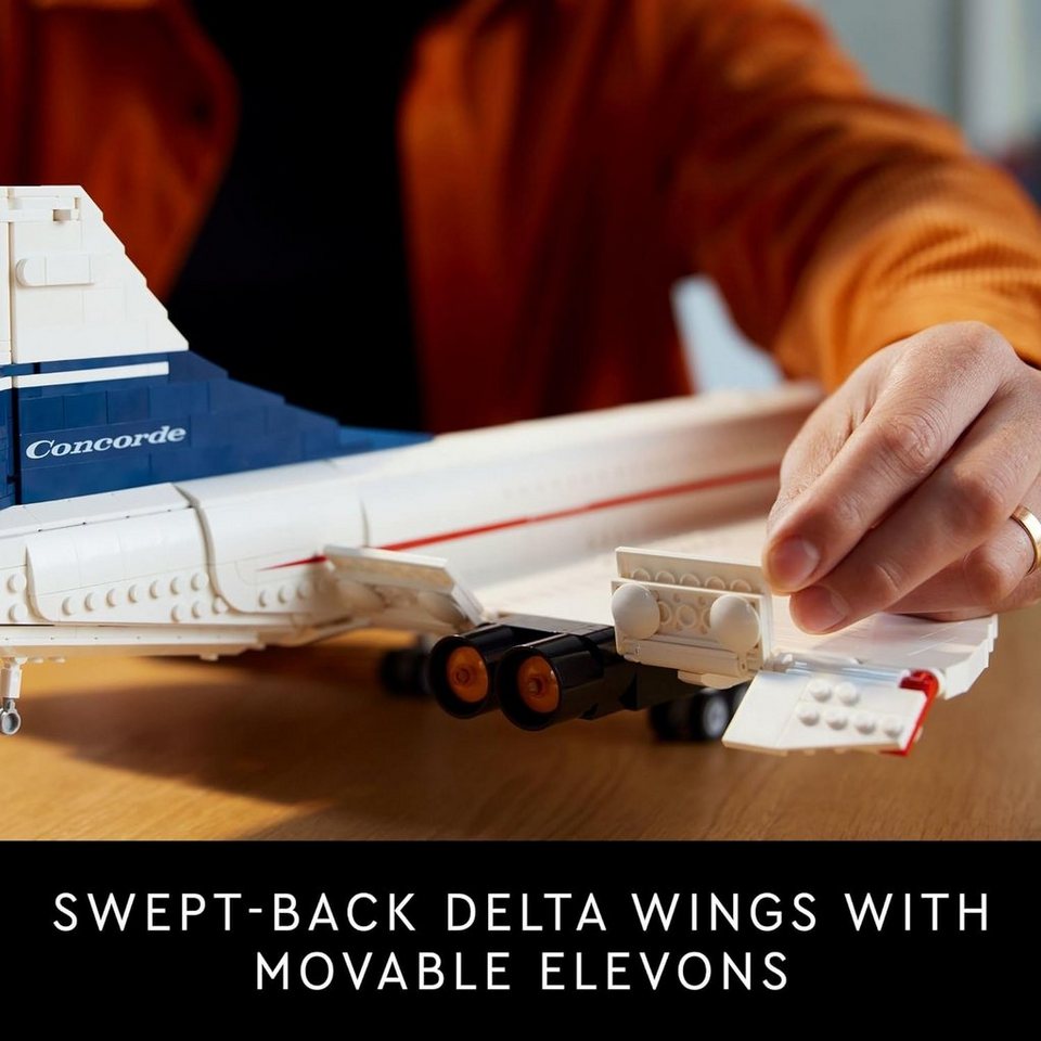 LEGO® Icons - Concorde Airbus Flugzeug (10318) Konstruktions-Spielset, (2083 St)