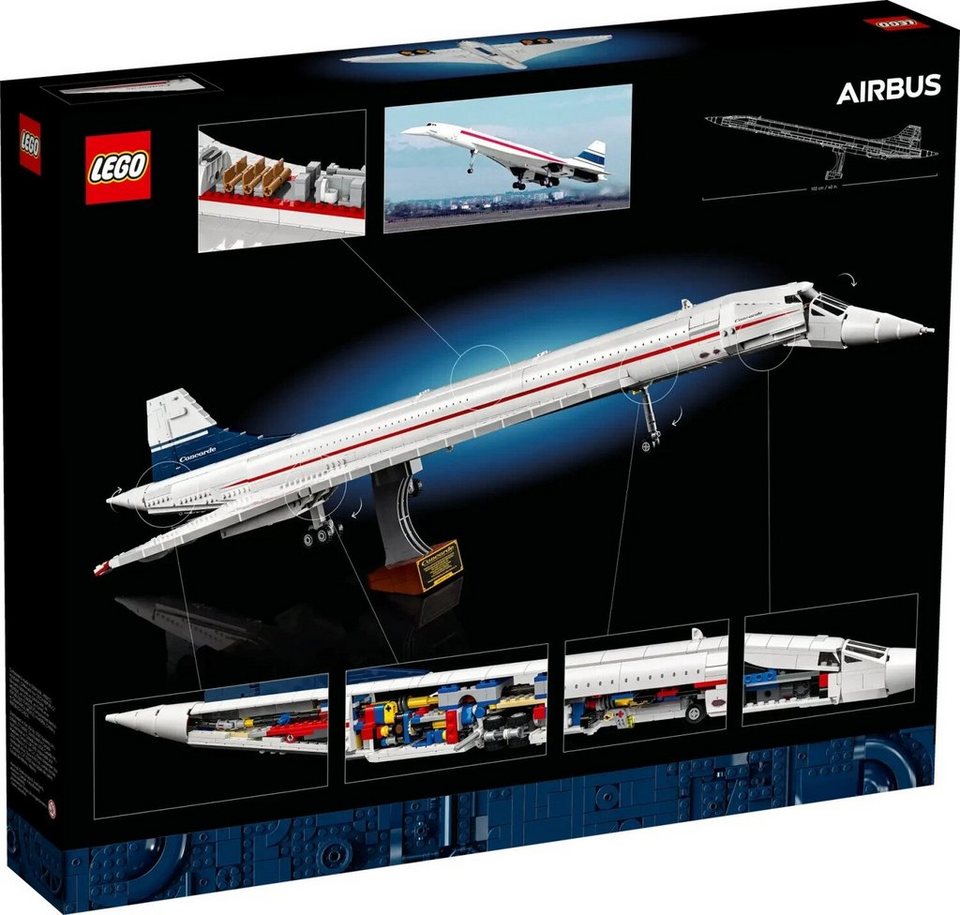 LEGO® Icons - Concorde Airbus Flugzeug (10318) Konstruktions-Spielset, (2083 St)