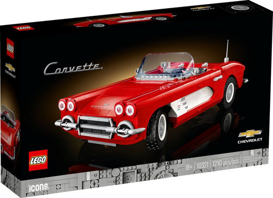 LEGO® Icons - Corvette (10321) Modellauto, klassischer Sportwagen Konstruktions-Spielset, (1210 St., 10321)