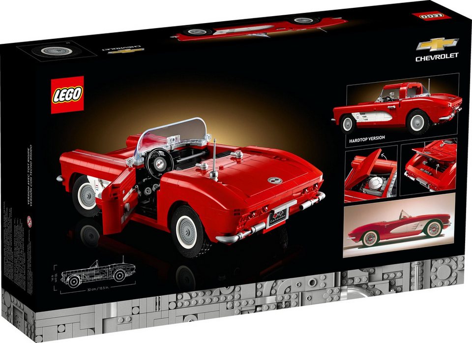 LEGO® Icons - Corvette (10321) Modellauto, klassischer Sportwagen Konstruktions-Spielset, (1210 St., 10321)