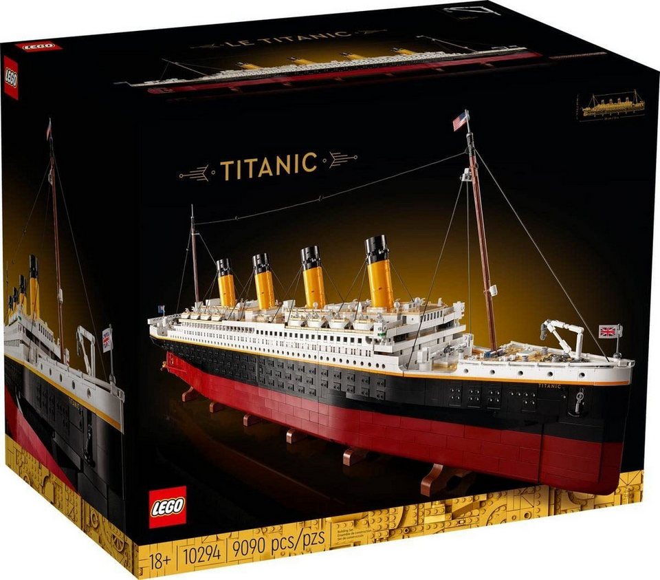 LEGO® Icons - Titanic (10294) inkl. Acryl Vitrine Spielbausteine, (9090 St)
