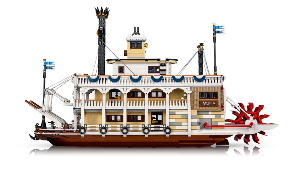 LEGO® Ideas 21356 Flussraddampfer Spielbausteine, (Set, 4090 St., Set)