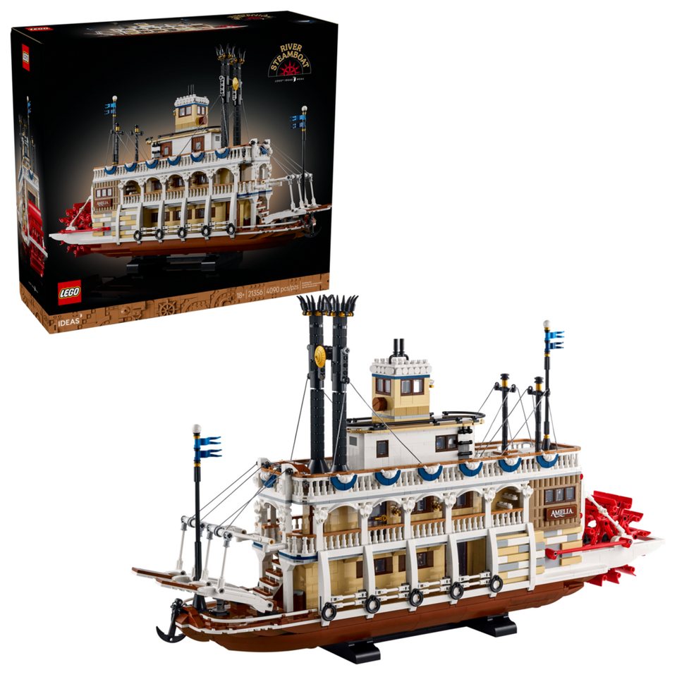 LEGO® Ideas 21356 Flussraddampfer Spielbausteine, (Set, 4090 St., Set)