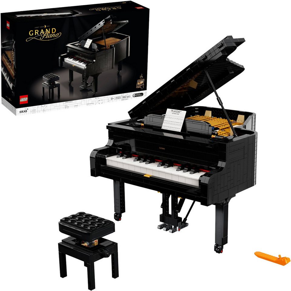 LEGO® Ideas Grand Pianio Konzertflügel Klavier Konstruktionsspielsteine, (3662 St), Realistisches Design, - Kreativer Bausatz für Musikliebhaber