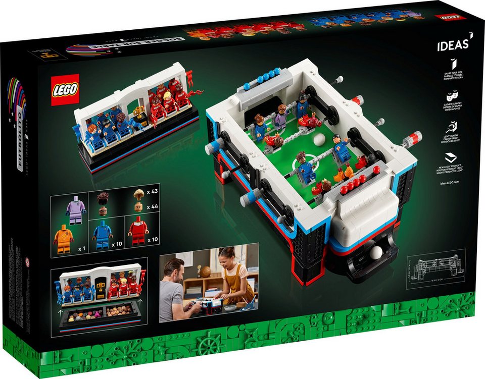 LEGO® Ideas - Tischkicker Table Football (21337) Konstruktions-Spielset, (2339 St), Inkl. 22 Minifiguren