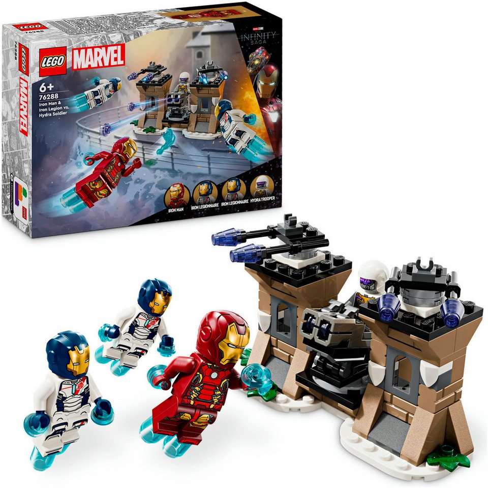LEGO® Iron Man & Iron Legion vs. HYDRA-Soldat (76288), LEGO Super Heroes Konstruktionsspielsteine, (135 St), Made in Europe