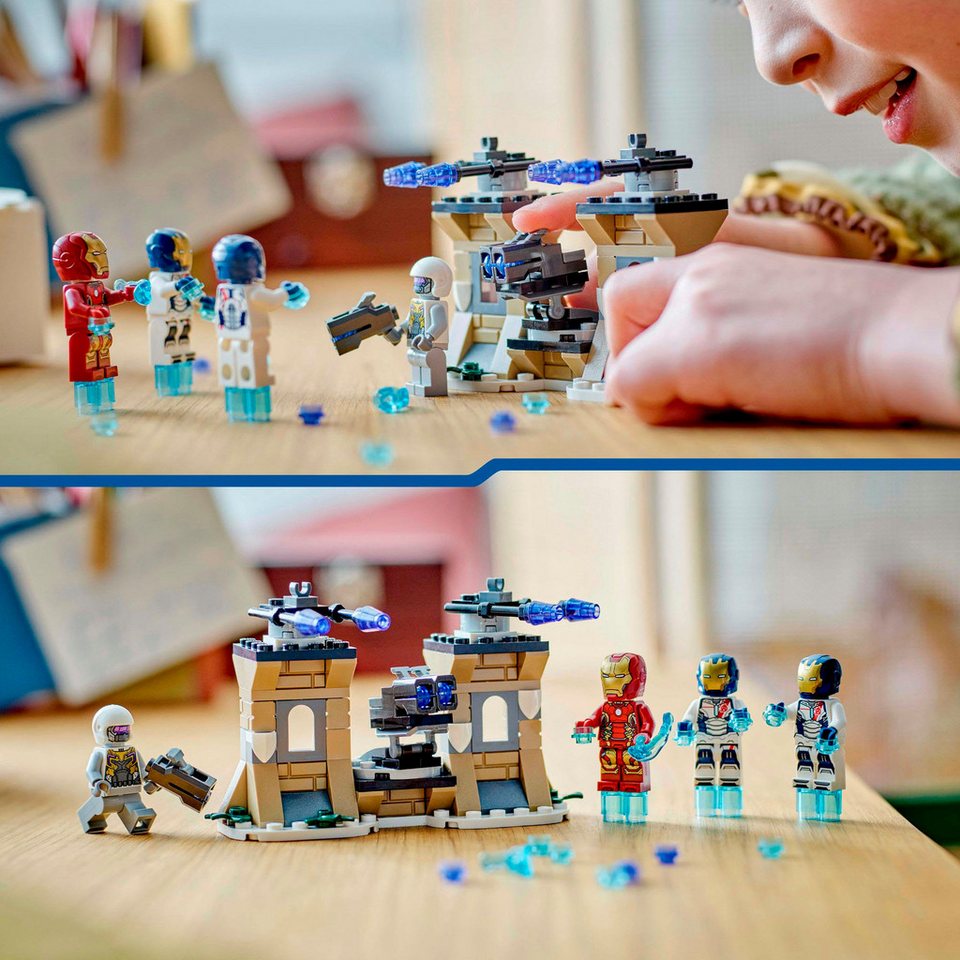LEGO® Iron Man & Iron Legion vs. HYDRA-Soldat (76288), LEGO Super Heroes Konstruktionsspielsteine, (135 St), Made in Europe