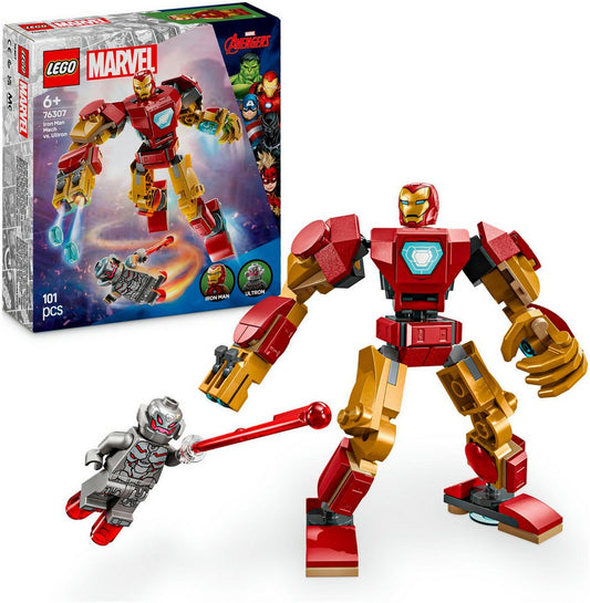 LEGO® Iron Man Mech vs. Ultron (76307), LEGO Super Heroes Konstruktionsspielsteine, (101 St), Made in Europe