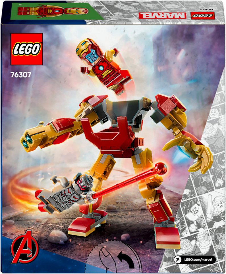 LEGO® Iron Man Mech vs. Ultron (76307), LEGO Super Heroes Konstruktionsspielsteine, (101 St), Made in Europe
