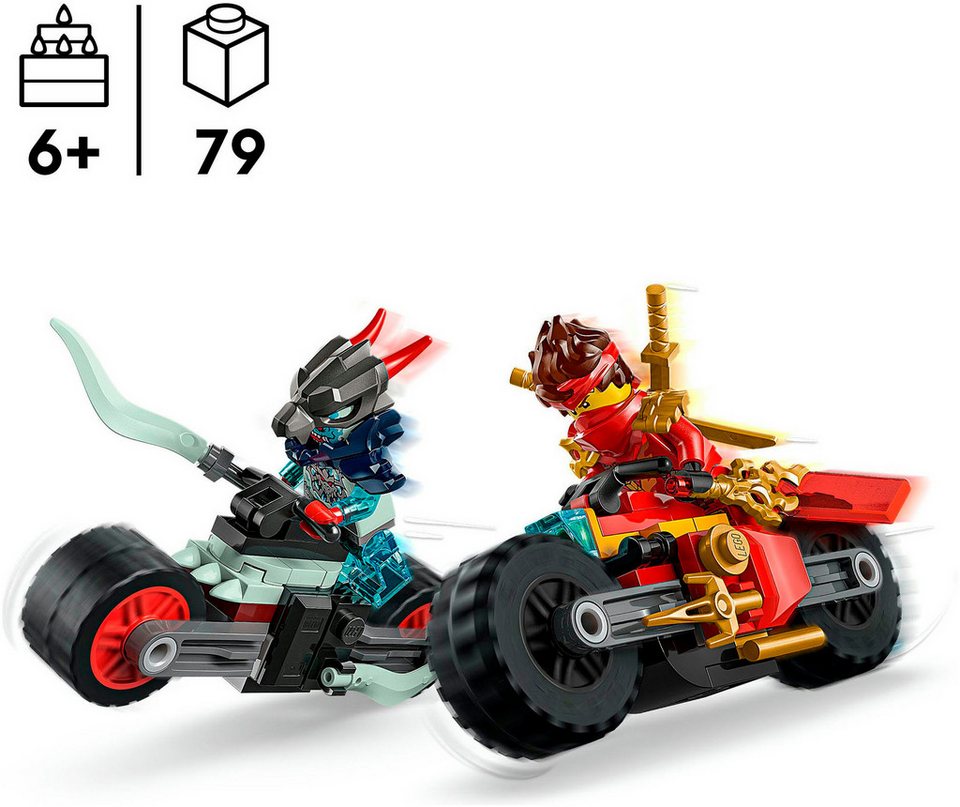 LEGO® Kais Motorradrennen (71838), LEGO Ninjago Konstruktionsspielsteine, (79 St), Made in Europe