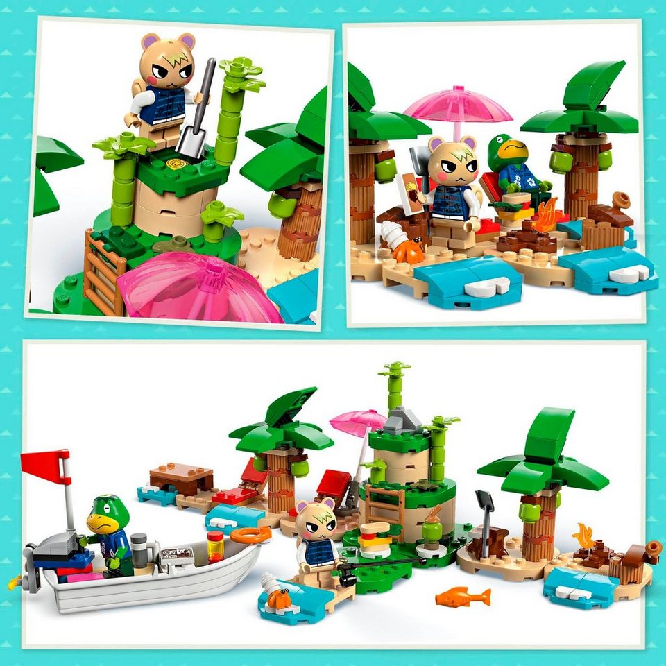 LEGO® Käptens Insel-Bootstour (77048), LEGO® Animal Crossing Konstruktionsspielsteine, (233 St), Made in Europe