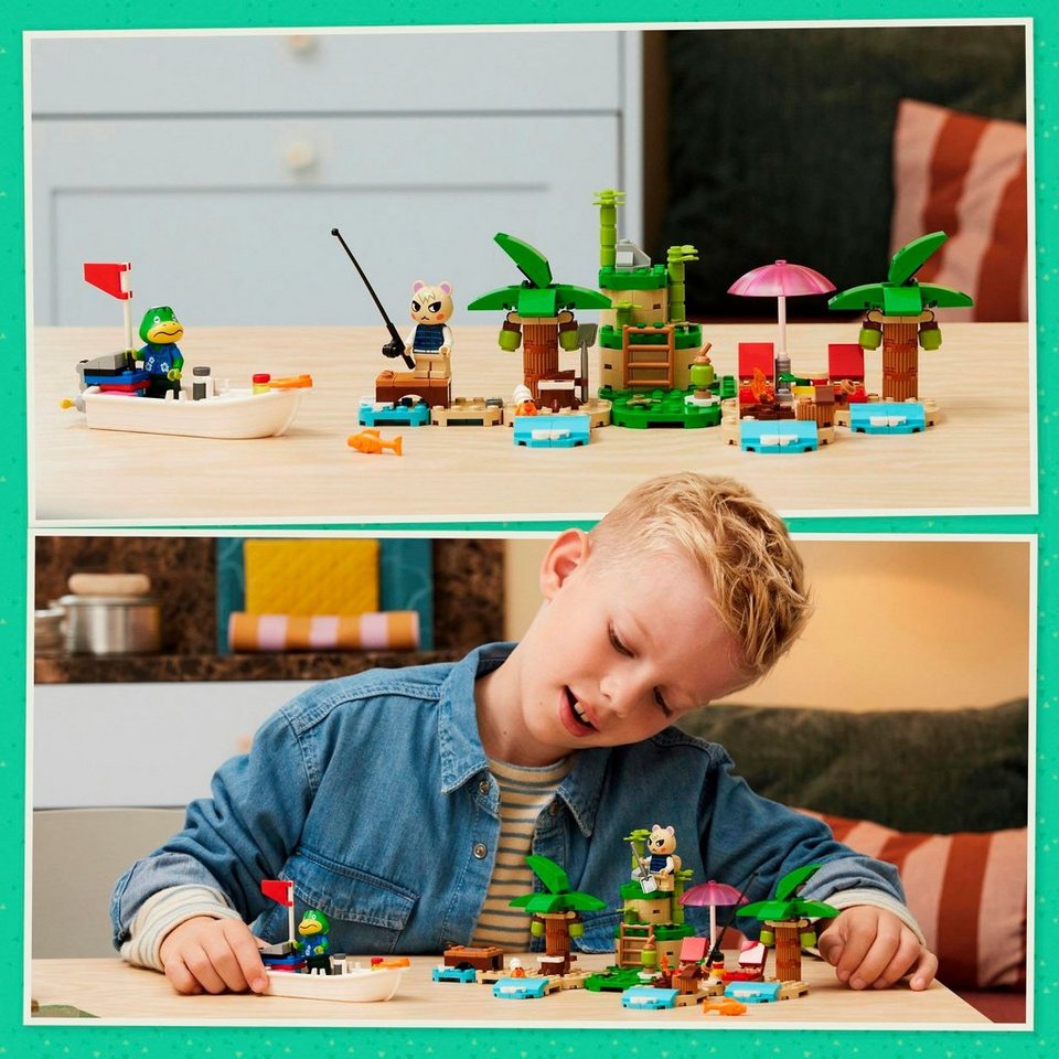 LEGO® Käptens Insel-Bootstour (77048), LEGO® Animal Crossing Konstruktionsspielsteine, (233 St), Made in Europe