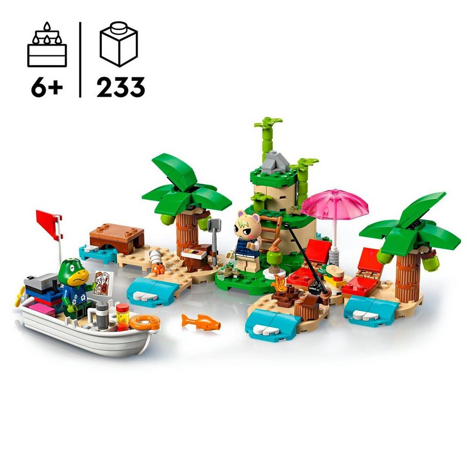 LEGO® Käptens Insel-Bootstour (77048), LEGO® Animal Crossing Konstruktionsspielsteine, (233 St), Made in Europe