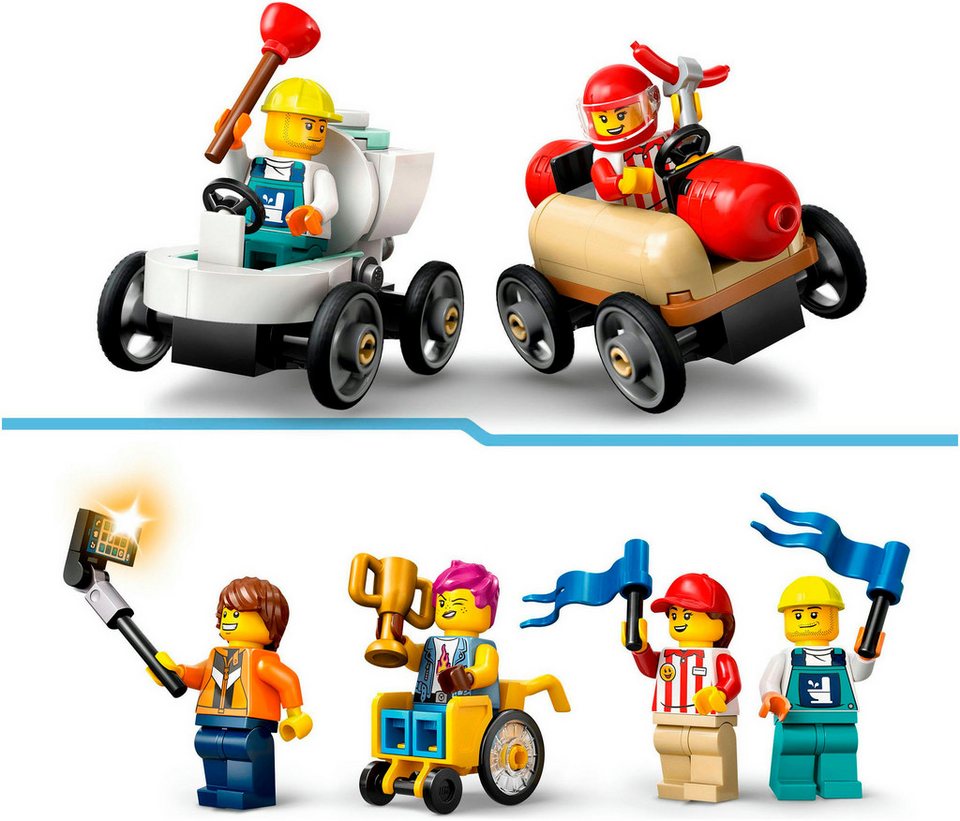 LEGO® Keine Limits: Seifenkistenrennen mit Rampe (60460), LEGO City Konstruktionsspielsteine, (436 St), Made in Europe