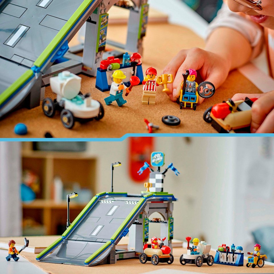 LEGO® Keine Limits: Seifenkistenrennen mit Rampe (60460), LEGO City Konstruktionsspielsteine, (436 St), Made in Europe
