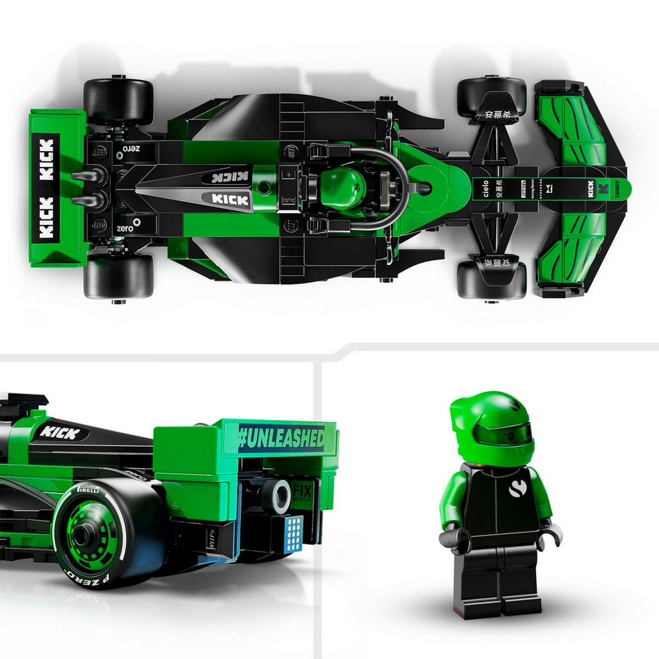 LEGO® KICK Sauber F1® Team C44 Rennauto (77247), LEGO® Speed Champions Konstruktionsspielsteine, (259 St), Made in Europe