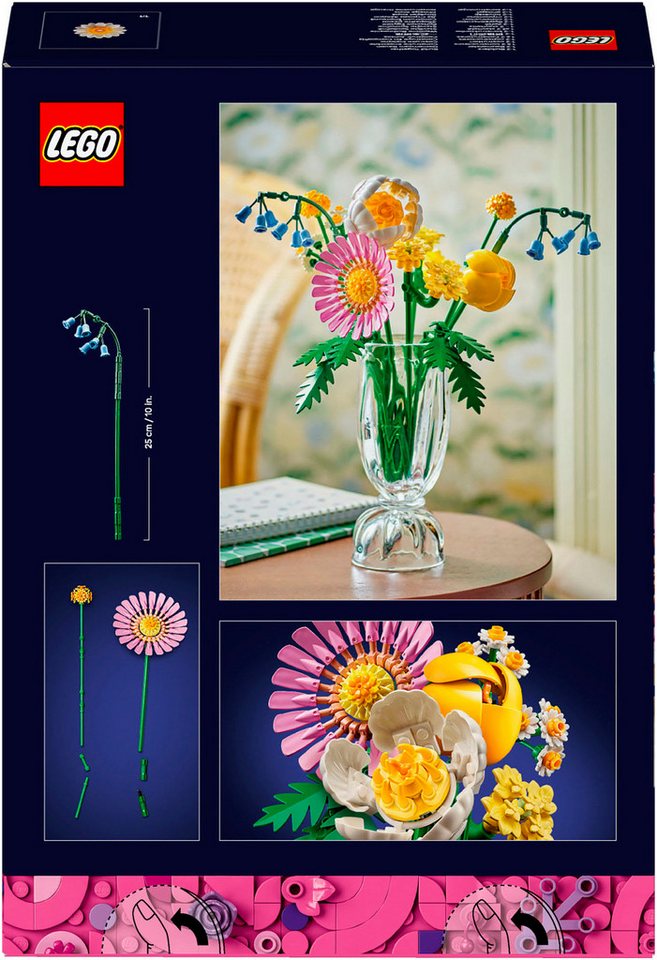 LEGO® Kleiner Sommerstrauß (10347), LEGO Botanicals Konstruktionsspielsteine, (373 St), Made in Europe