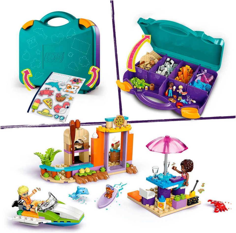 LEGO® Kreativer Reisekoffer (42672), LEGO Friends Konstruktionsspielsteine, (188 St), Made in Europe