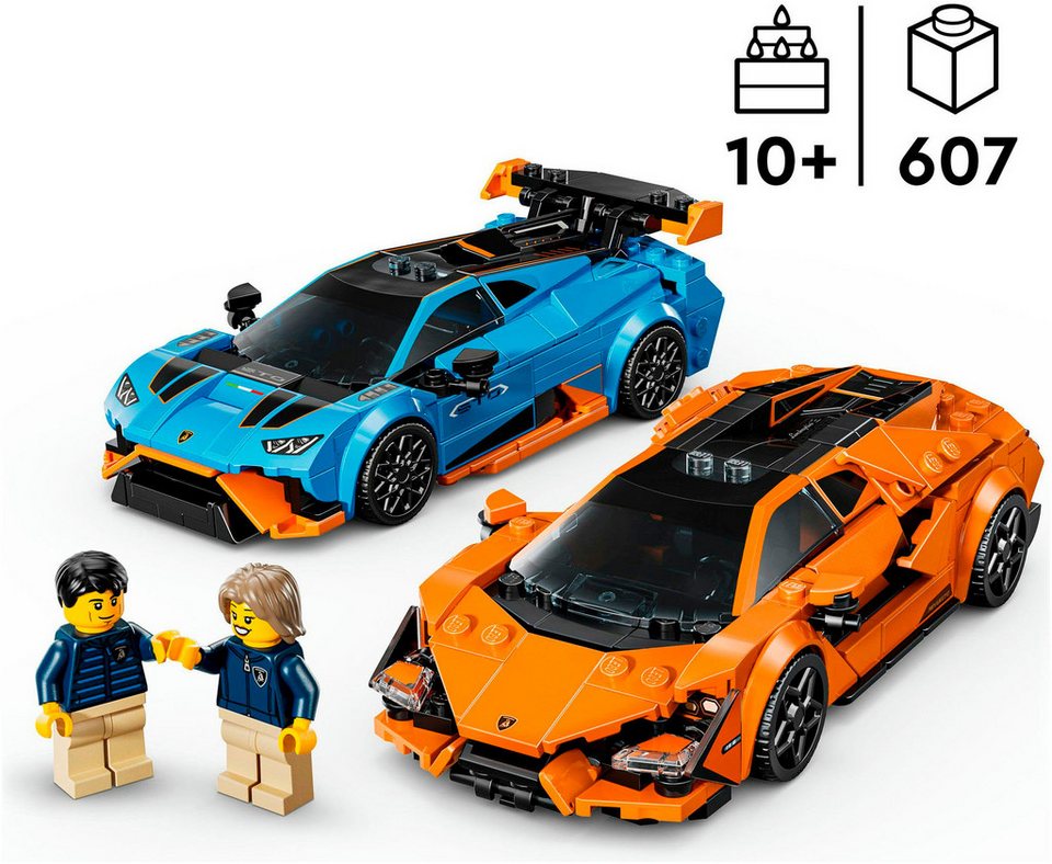 LEGO® Lamborghini Revuelto und Huracán STO (77238), LEGO Speed Champions Konstruktionsspielsteine, (607 St), Made in Europe