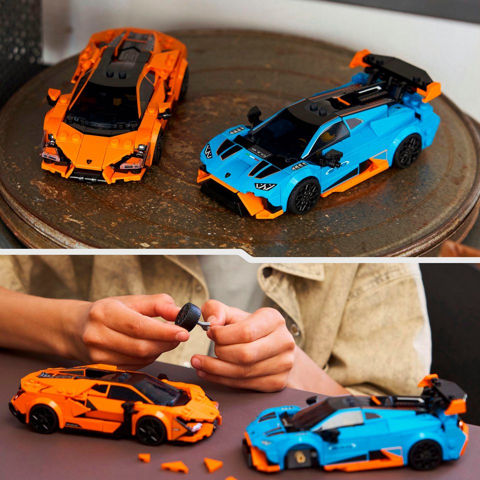 LEGO® Lamborghini Revuelto und Huracán STO (77238), LEGO Speed Champions Konstruktionsspielsteine, (607 St), Made in Europe