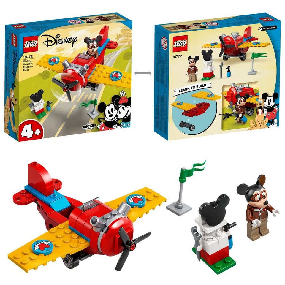 LEGO® LEGO 10772 Mickey and Friends Mickys Propellerflugzeug - EOL 2022 Konstruktionsspielsteine, (Set)