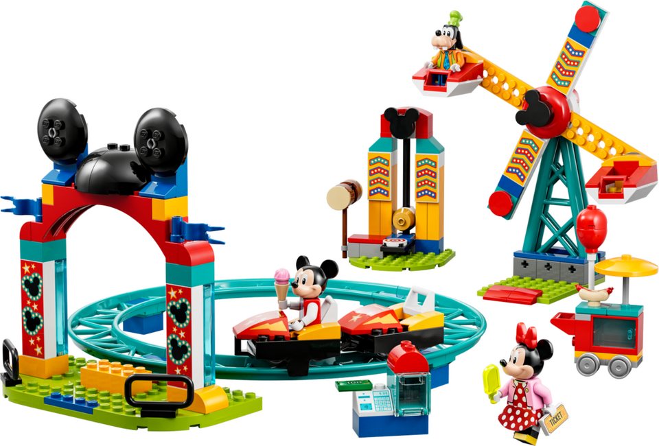 LEGO® LEGO 10778 Mickey and Friends Micky Minnie und Goofy Jahrmarkt Konstruktionsspielsteine, (Set)