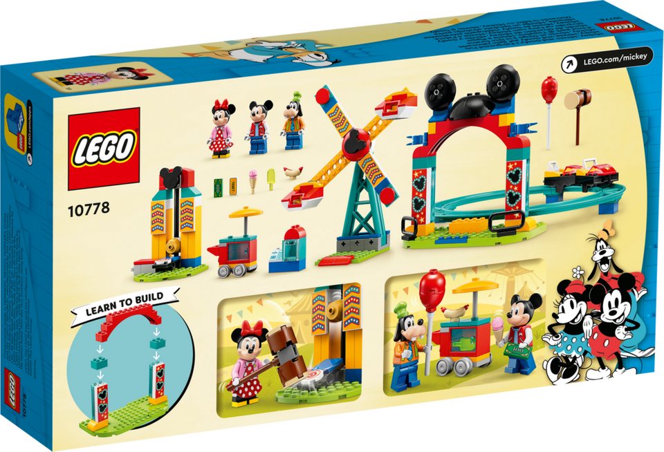 LEGO® LEGO 10778 Mickey and Friends Micky Minnie und Goofy Jahrmarkt Konstruktionsspielsteine, (Set)