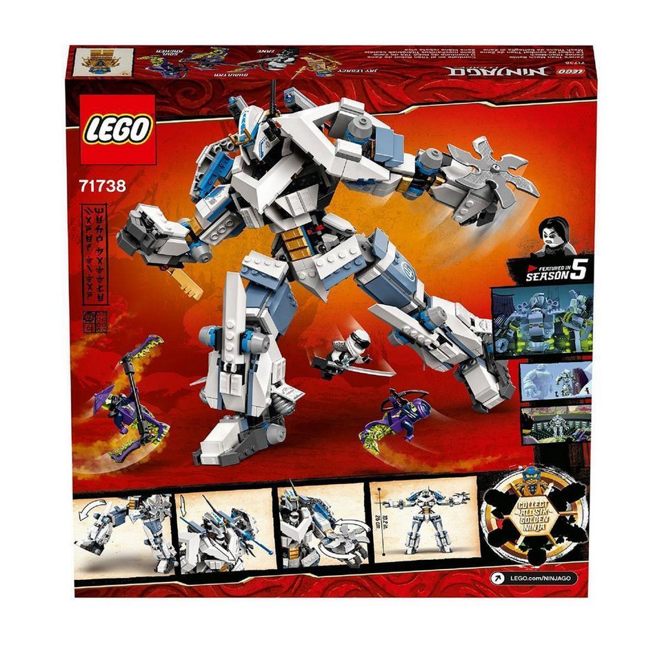 LEGO® LEGO 71738 NINJAGO Zanes Titan Mech - EOL 2023 Konstruktionsspielsteine, (Set)