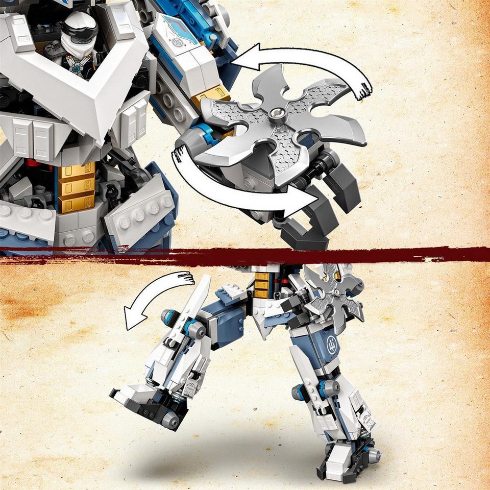 LEGO® LEGO 71738 NINJAGO Zanes Titan Mech - EOL 2023 Konstruktionsspielsteine, (Set)