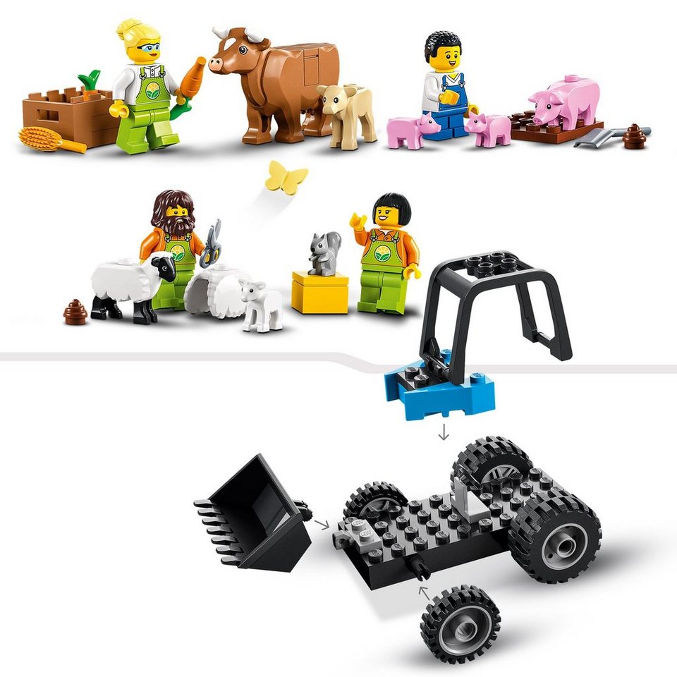 LEGO® LEGO Bauernhof mit Tieren Konstruktionsspielsteine
