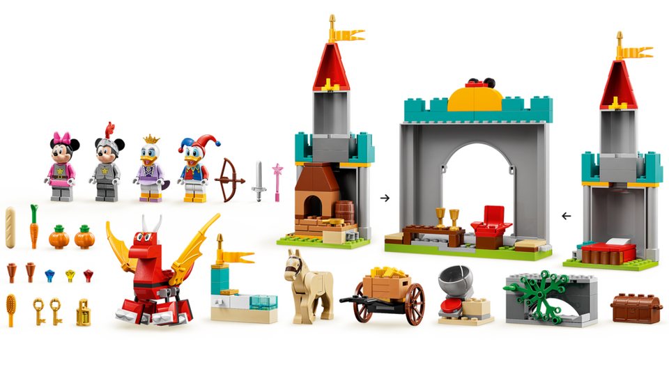 LEGO® LEGO Disney: 10780 - Mickey and Friends Mickys Burgabenteuer Konstruktionsspielsteine, (Set)