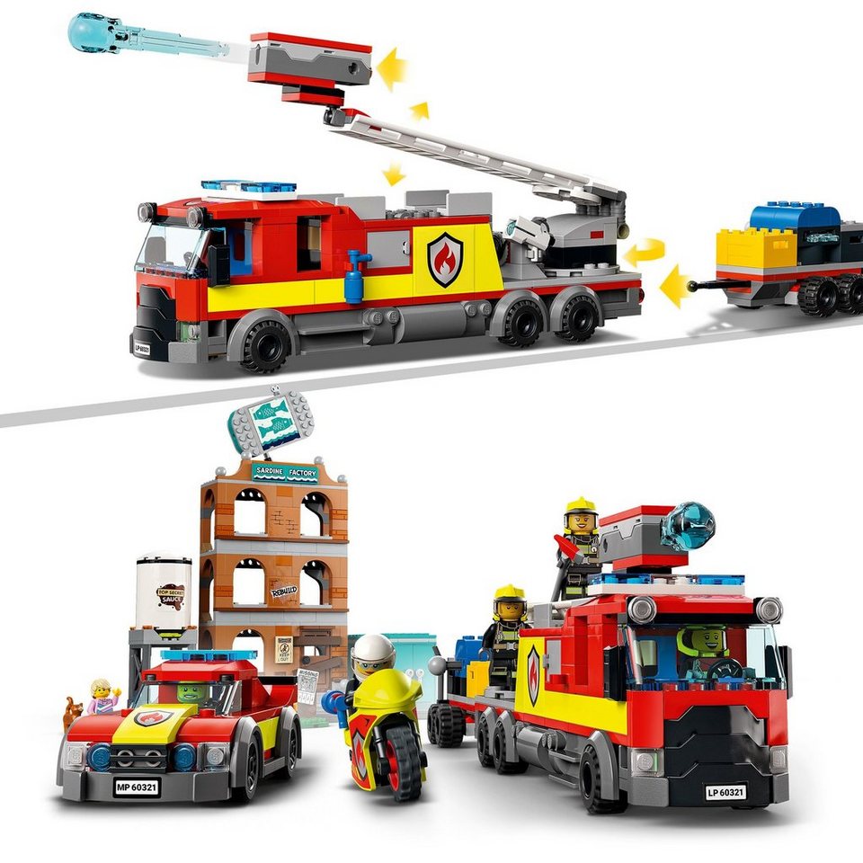 LEGO® LEGO Feuerwehreinsatz mit Löschtruppe Konstruktionsspielsteine