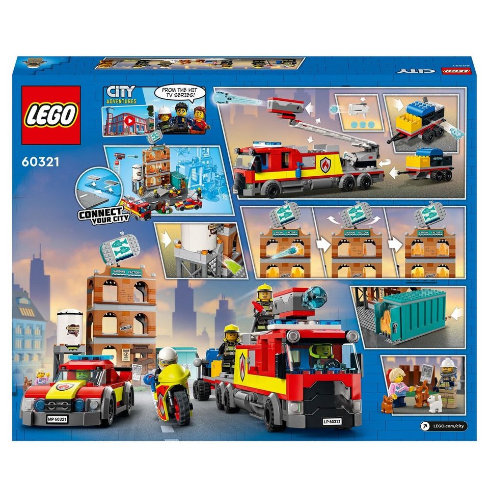 LEGO® LEGO Feuerwehreinsatz mit Löschtruppe Konstruktionsspielsteine