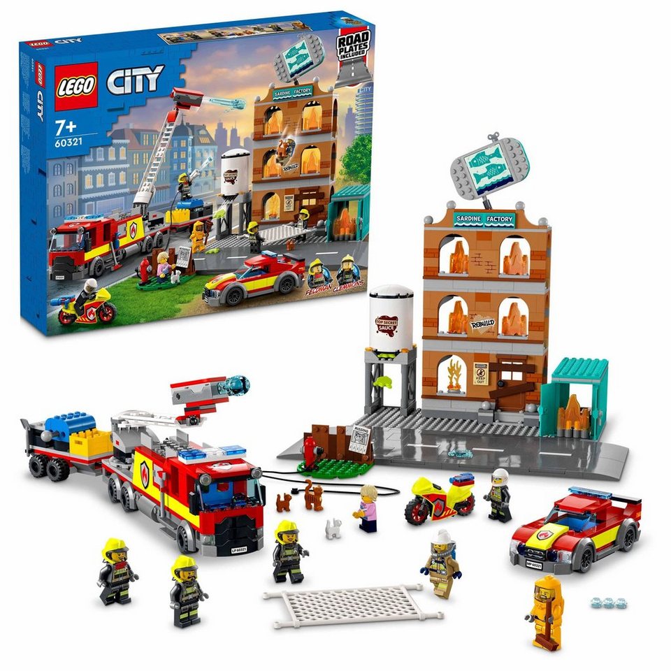 LEGO® LEGO Feuerwehreinsatz mit Löschtruppe Konstruktionsspielsteine