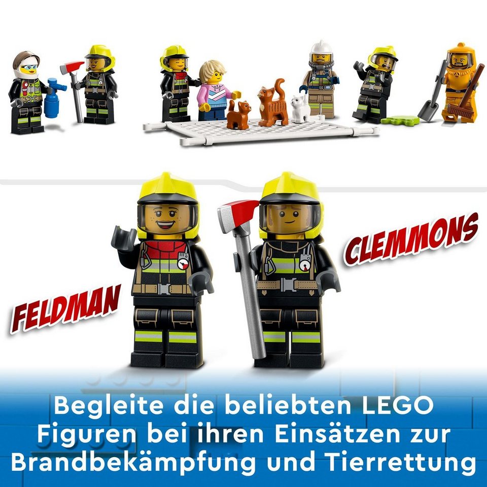 LEGO® LEGO Feuerwehreinsatz mit Löschtruppe Konstruktionsspielsteine