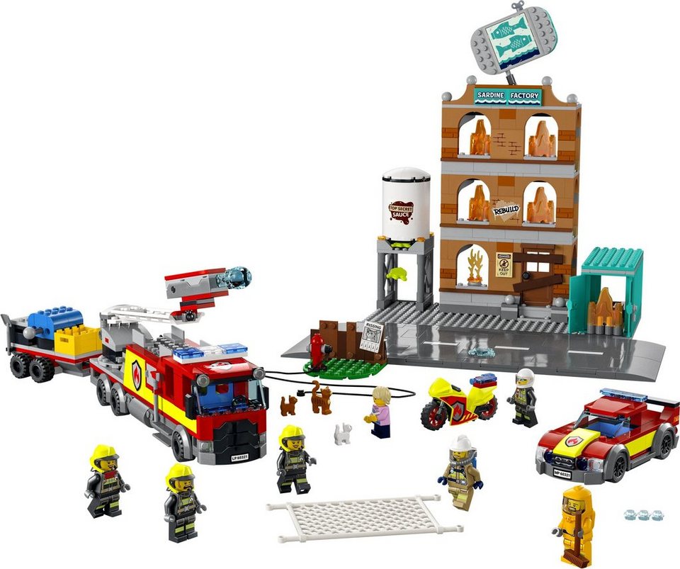 LEGO® LEGO Feuerwehreinsatz mit Löschtruppe Konstruktionsspielsteine