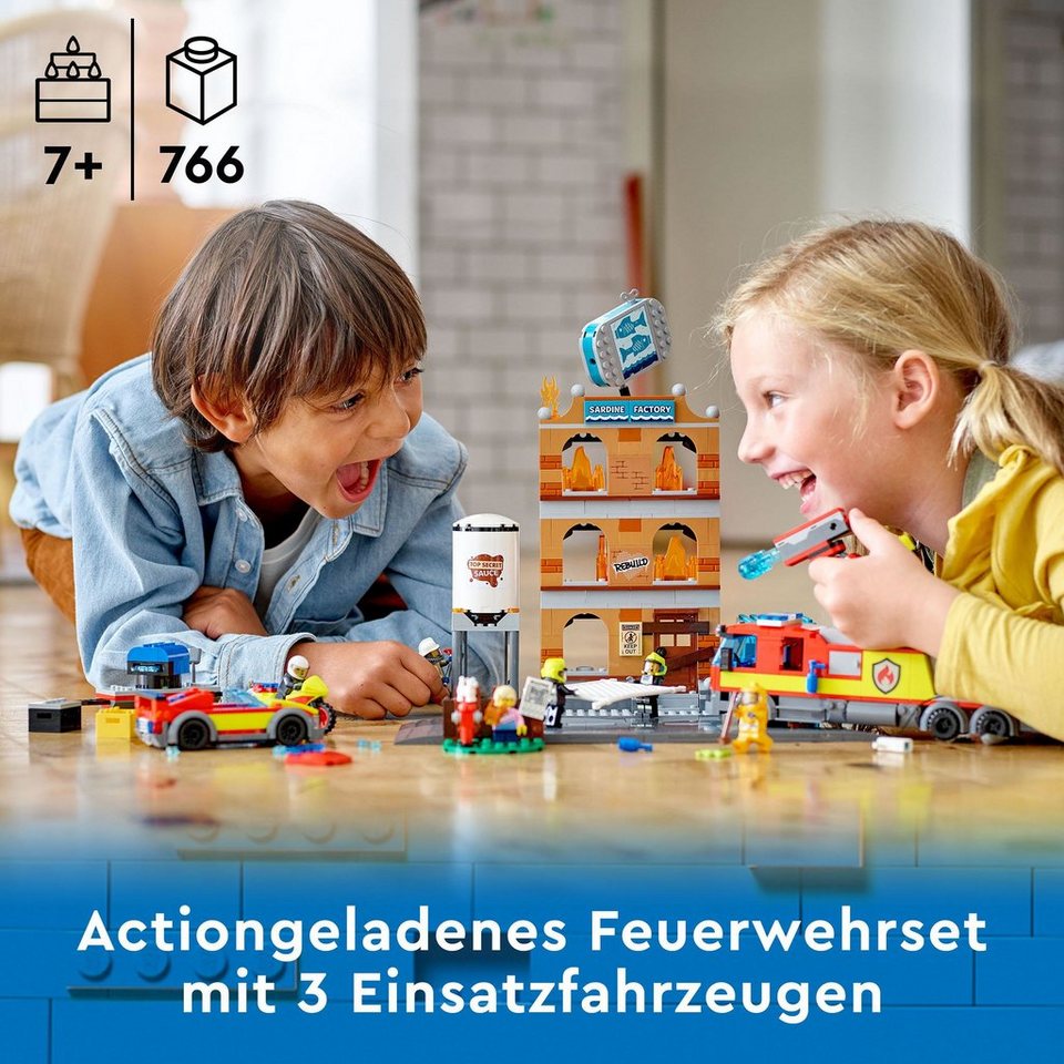 LEGO® LEGO Feuerwehreinsatz mit Löschtruppe Konstruktionsspielsteine